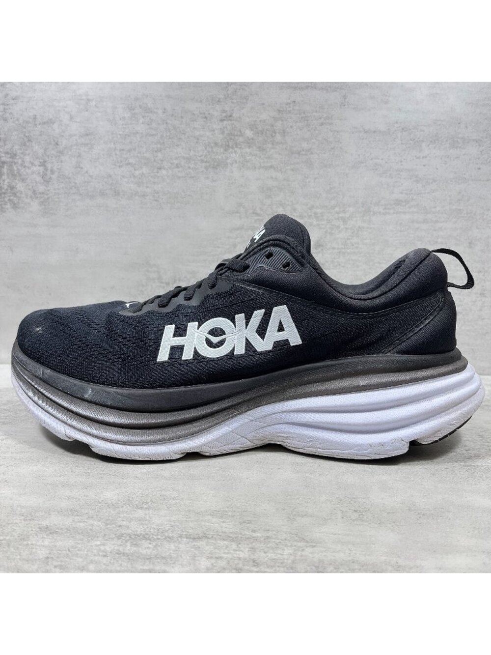 Hoka One One Bondi 8 Running Shoes - Men's Size 9.5 2E Wide - Black
